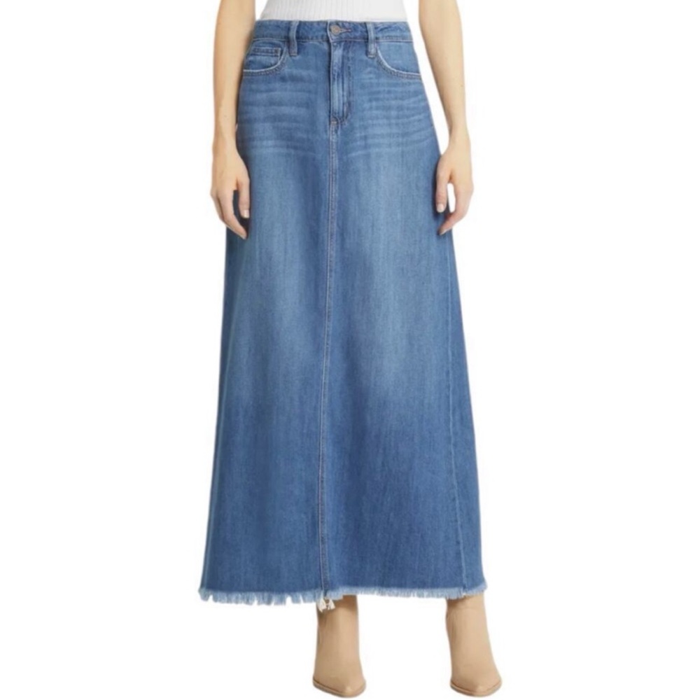 Hidden Peyton Denim Maxi Skirt in Medium Denim - NWT